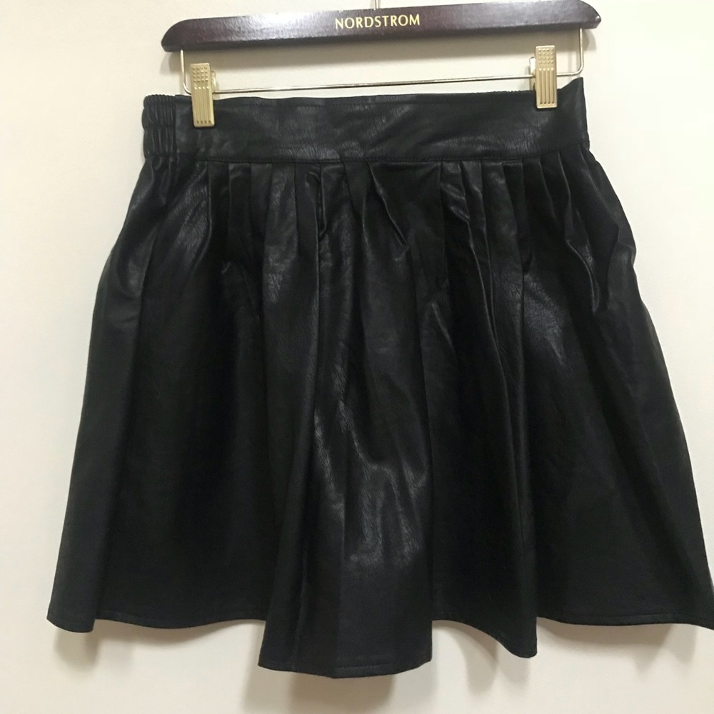 Faux leather skater skirt!